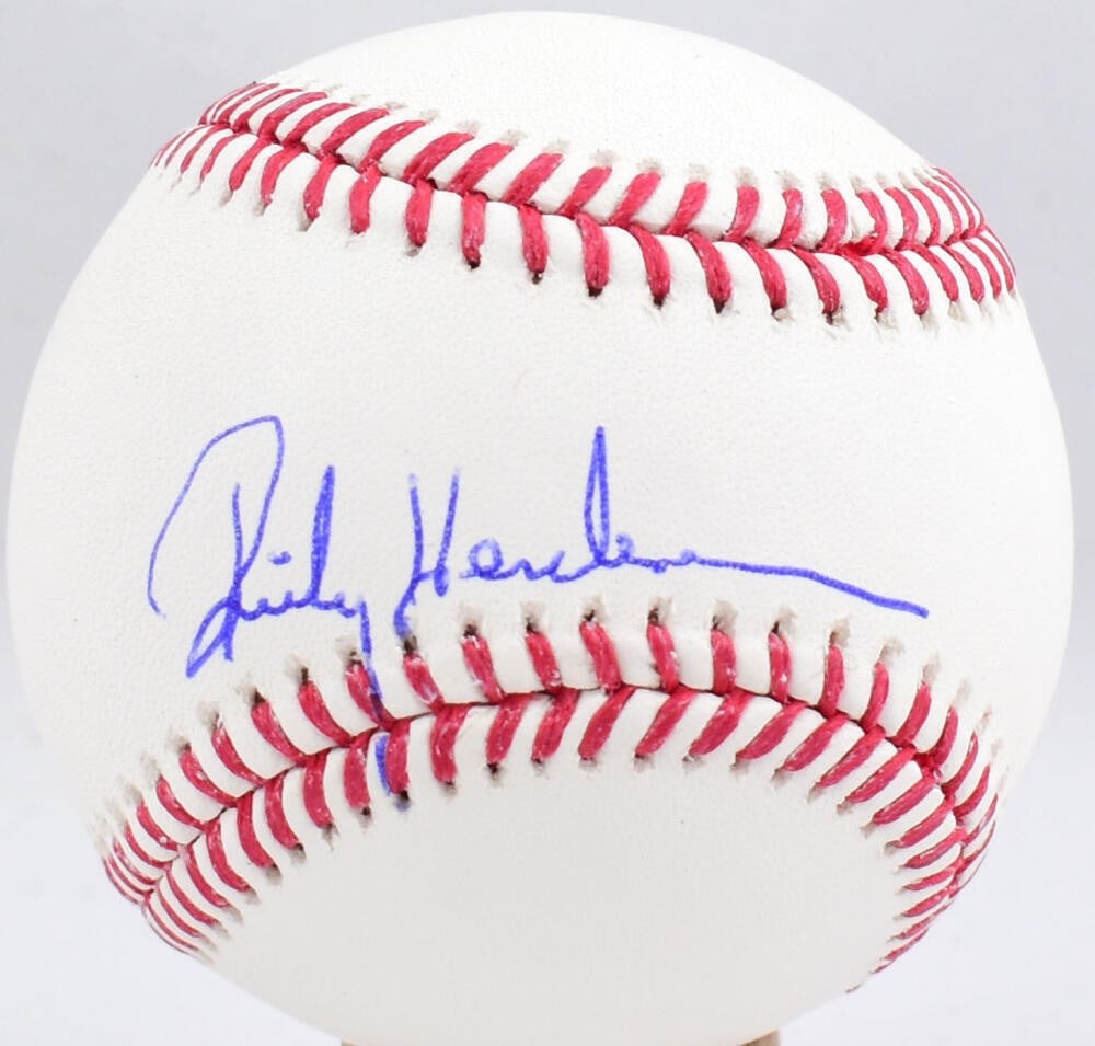 Rawlings OML Baseball Signed by Rickey Henderson Beckett Authenticated (1 of 4)