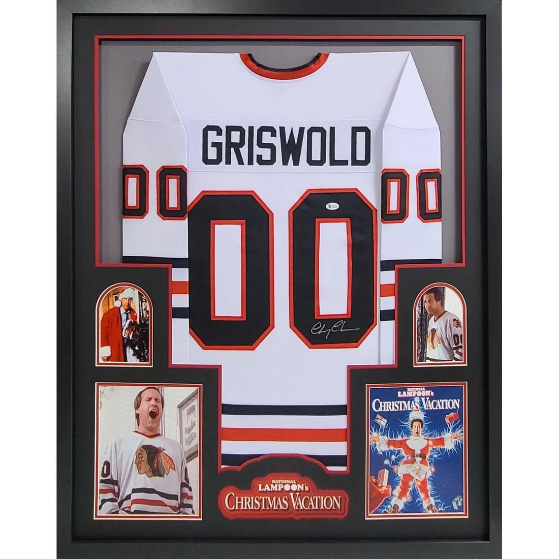Chevy Chase Autographed Framed Jersey Christmas Vacation Beckett Certified (1 of 1)
