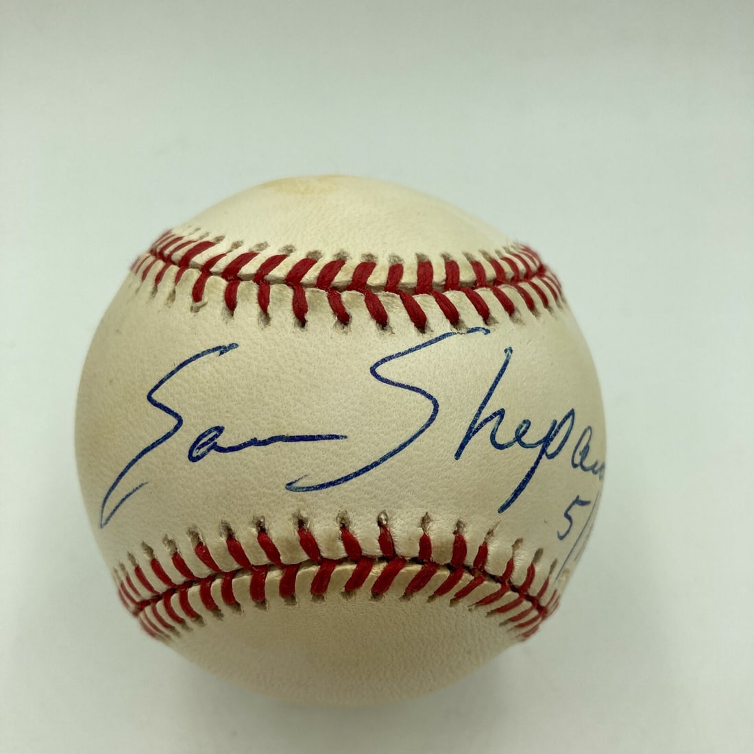 Rare Sam Shepard Autographed Major League Baseball JSA COA: Rare Sam Shepard Autographed Major League Baseball JSA COA This is a rare autographed baseball from the iconic movie star Sam Shepard, complete with a James Spence Authentication (JSA) Certificate of 
