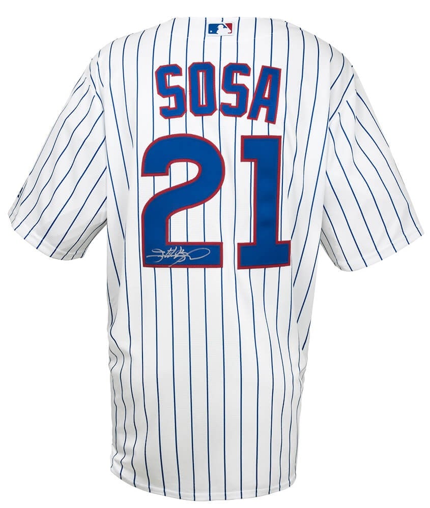 Sammy Sosa Signed Chicago Cubs Majestic Jersey with COA (1 of 3)