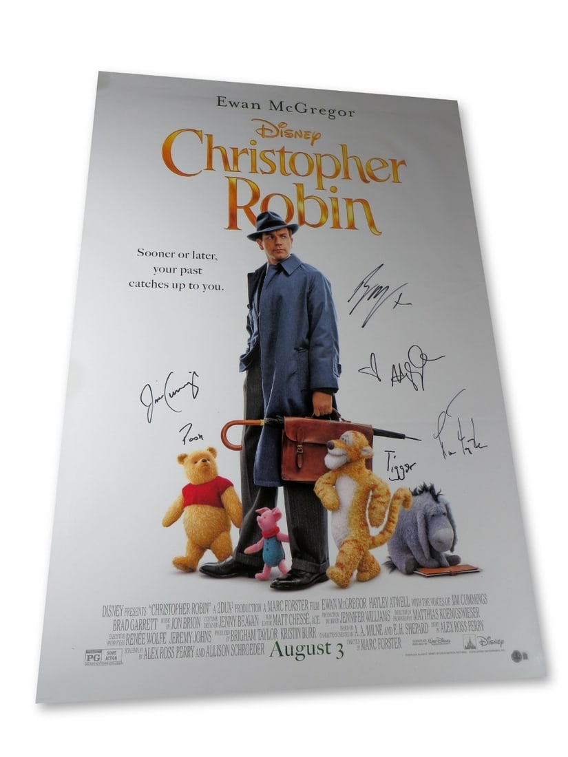 27X40 Christopher Robin poster signed by McGregor Atwell Cummings Beckett (1 of 5)