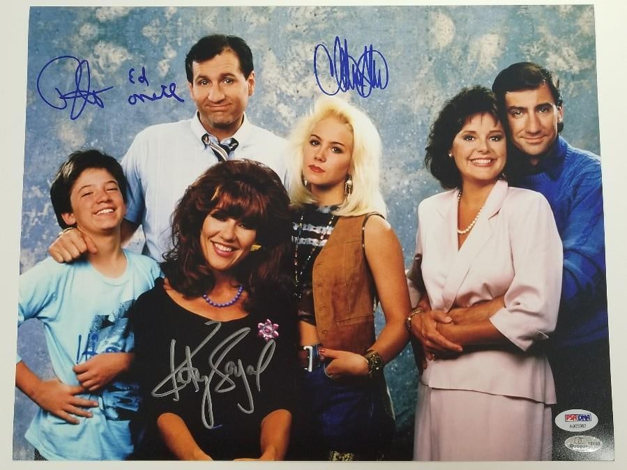 11x14 Married With Children Cast Autographed Photo PSA/DNA Certified: 11x14 Married With Children Cast Autographed Photo PSA/DNA Certified This is an original 11x14 photograph signed by the cast of Married With Children, including Katey Sagal and Ed O'Neill. The photo c