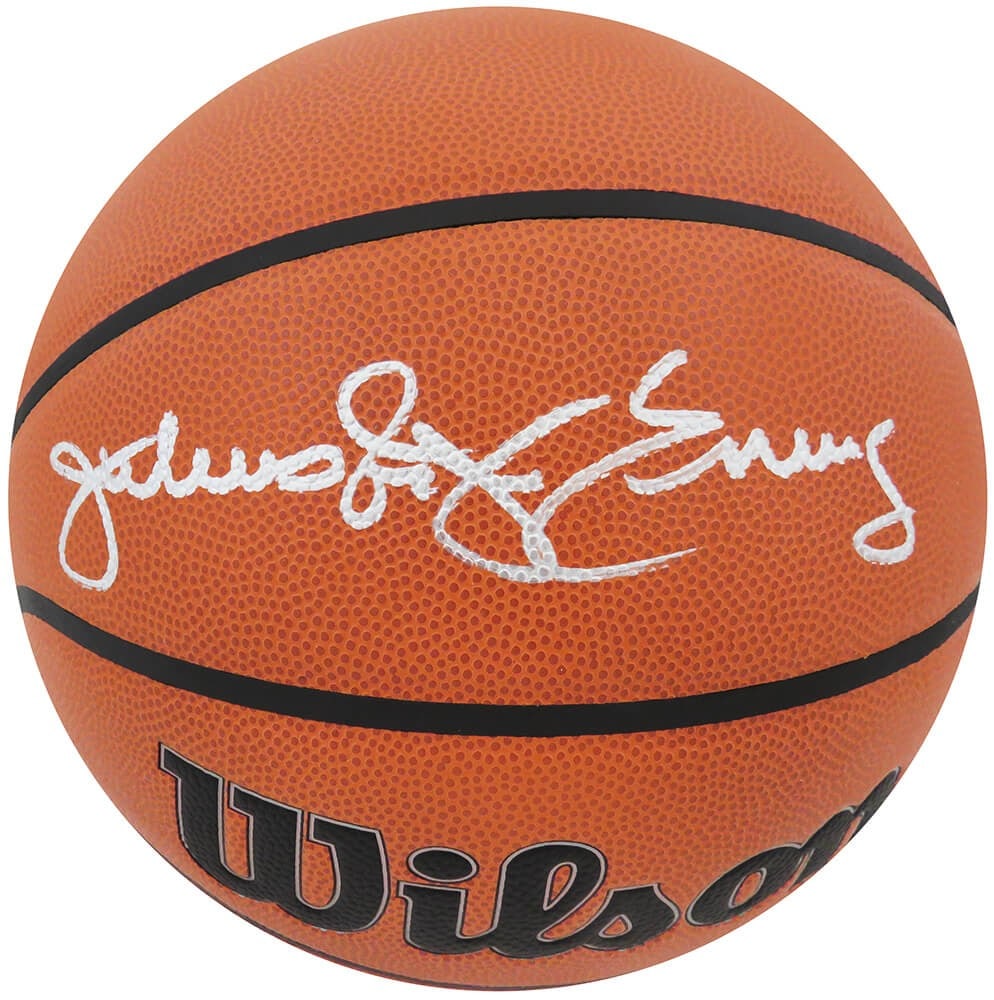 Julius Dr J Erving Signed Wilson NBA Basketball with COA (1 of 1)