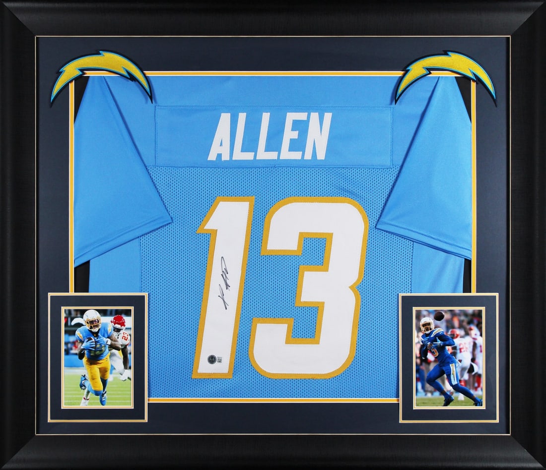 Framed Keenan Allen Signed Powder Blue Jersey Beckett Witnessed (1 of 2)