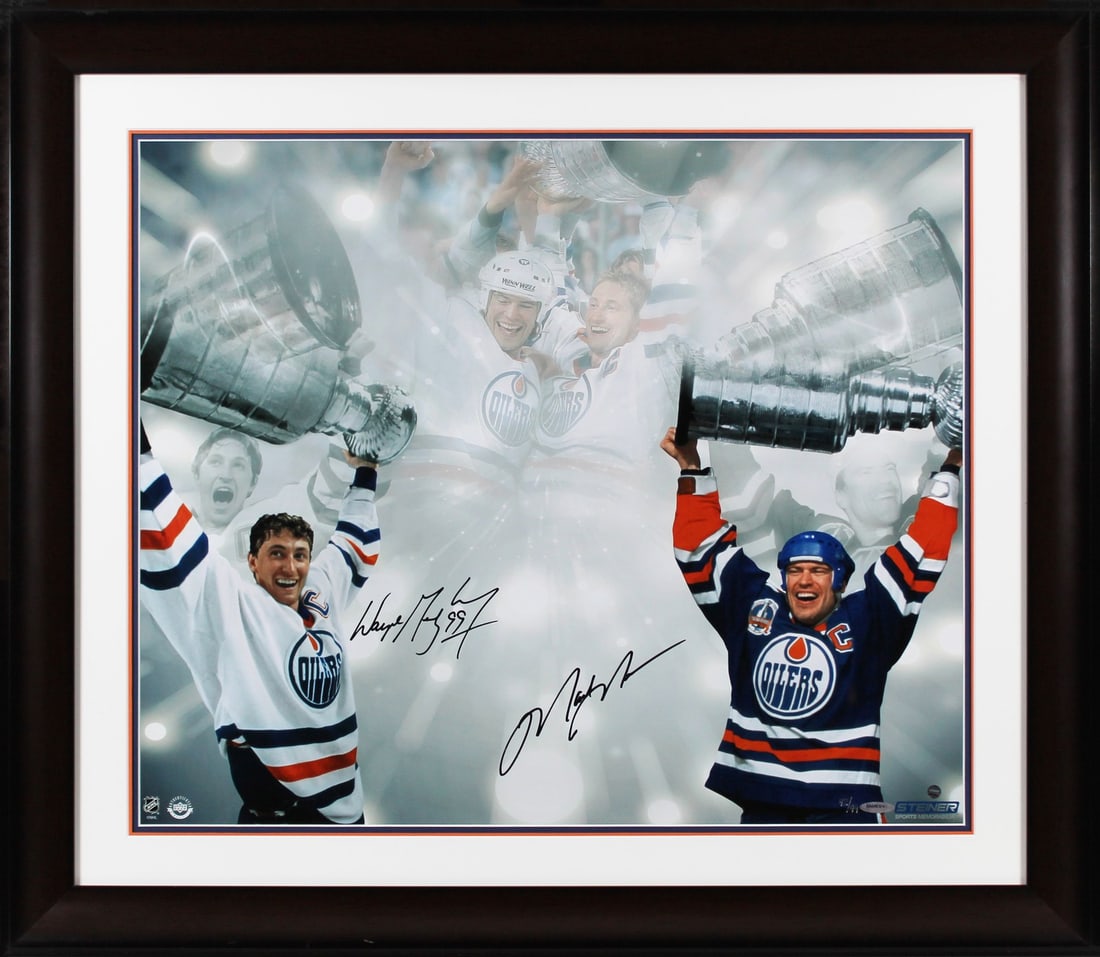 Beckett Certified Gretzky Messier Oilers Framed 20x24 Limited Edition Photo (1 of 4)