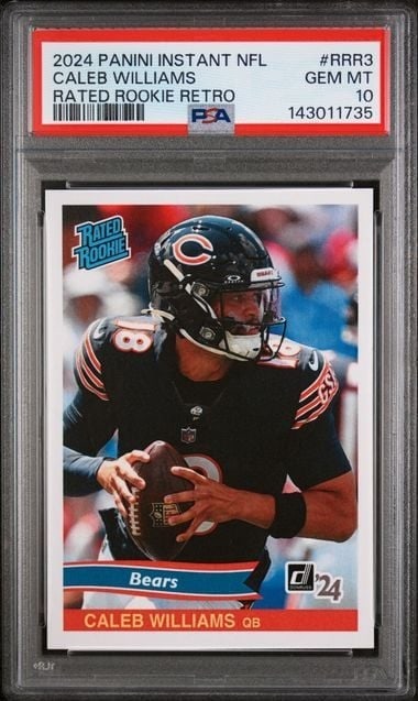 PSA 10 Caleb Williams 2024 Panini Instant NFL RRR3 Rookie Card (1 of 2)
