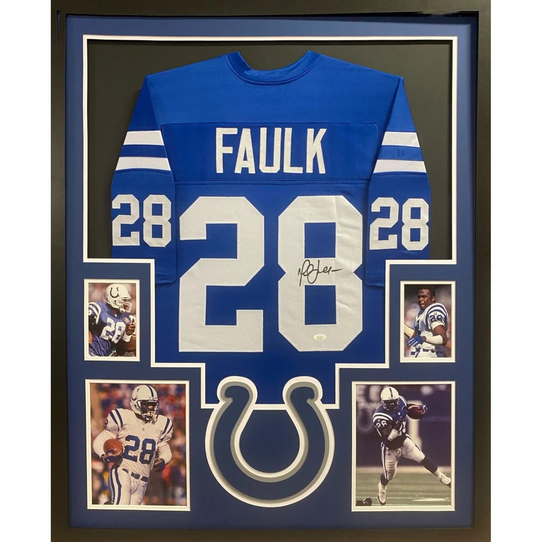 Marshall Faulk Signed Framed Jersey JSA Authenticated Indianapolis Colts (1 of 3)