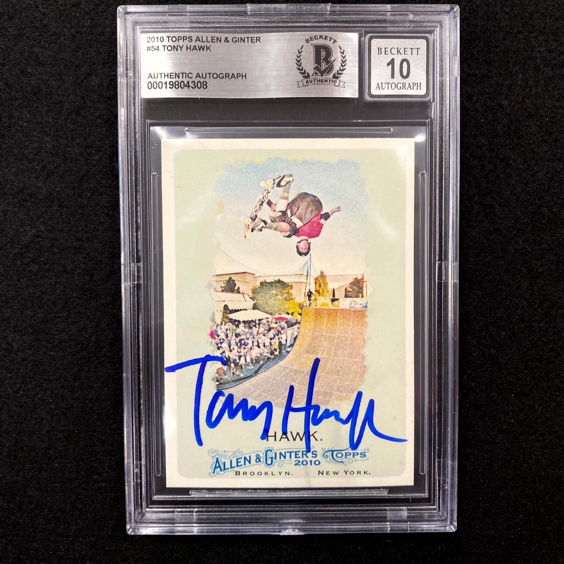 Tony Hawk 2010 Topps Allen Ginter autograph BAS 10 graded card (1 of 4)