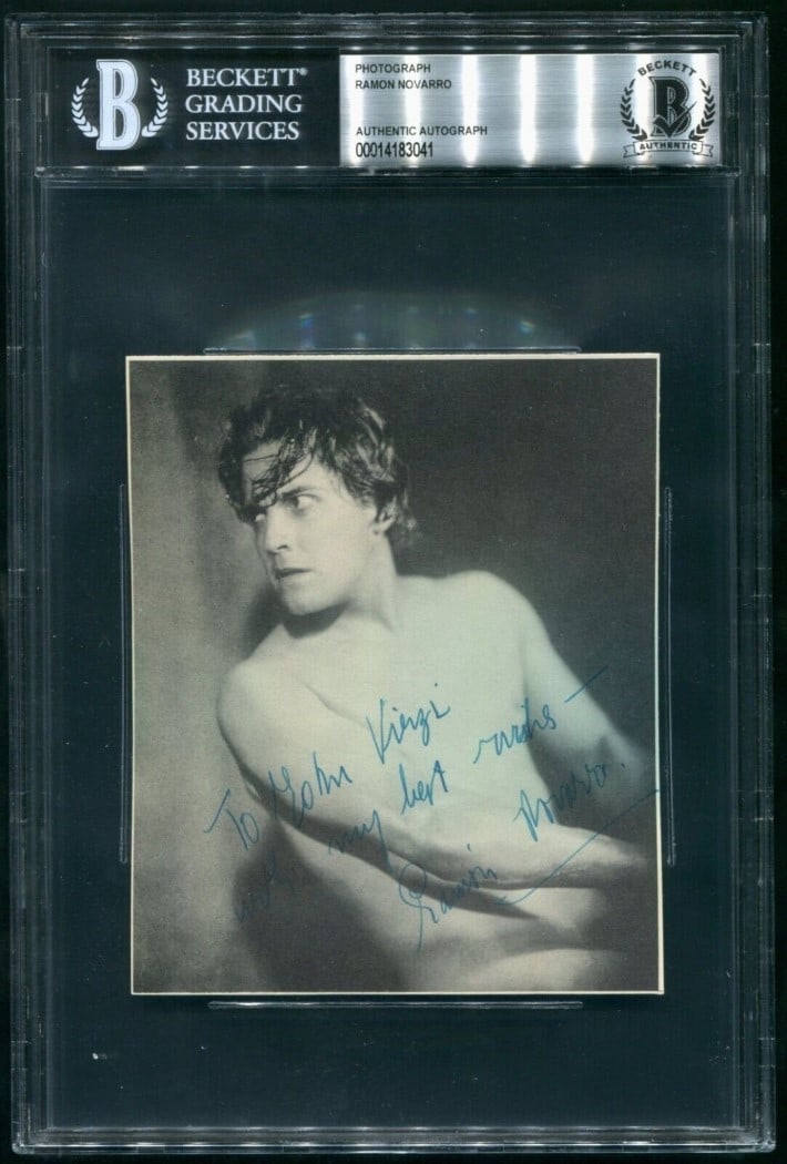 Beckett slabbed Ramon Novarro signed photograph Ben-Hur (1 of 2)