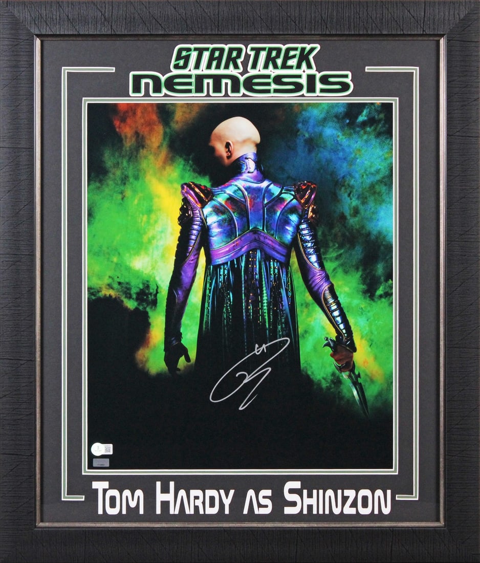 Framed 16x20 Tom Hardy signed Star Trek Nemesis photo Beckett BAS: Framed 16x20 Tom Hardy signed Star Trek Nemesis photo Beckett BAS Professionally framed 16x20 photograph personally signed by Tom Hardy of Star Trek Nemesis. The autograph is authenticated by Beckett 