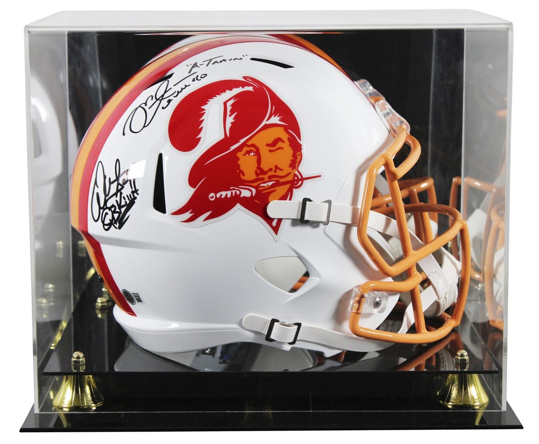 Tampa Bay Buccaneers Warren Sapp Mike Alstott Signed Helmet with BAS Authentication (1 of 4)