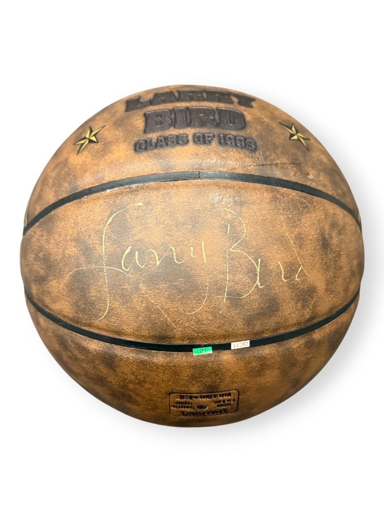 Custom Legends Basketball Signed by Larry Bird PSA Authenticated Boston Celtics HOF: Custom Legends Basketball Signed by Larry Bird PSA Authenticated Boston Celtics HOF This is a custom Legends Hall of Fame basketball autographed by Larry Bird, the iconic Boston Celtics player. The ba