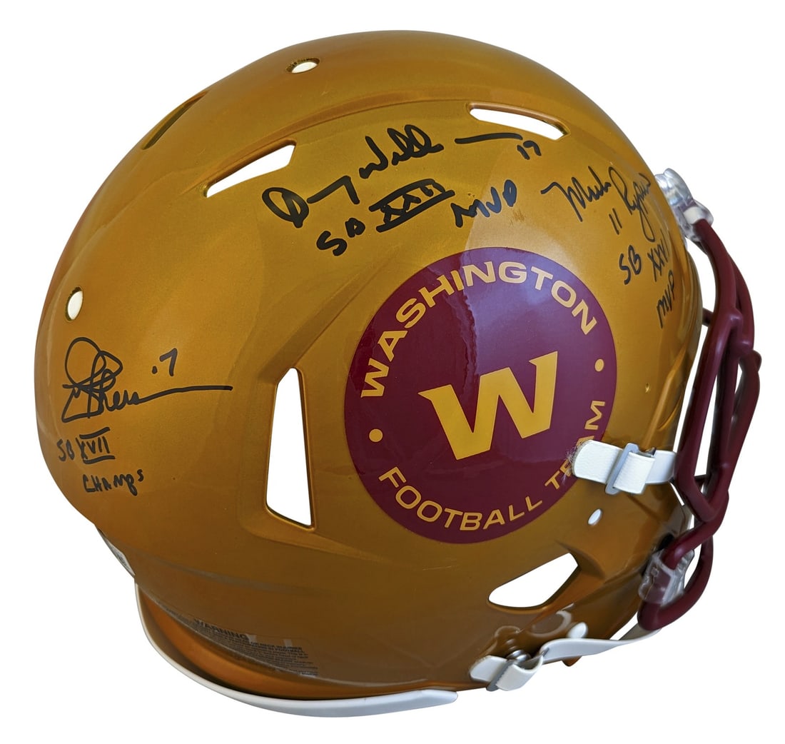 Washington Commanders Signed Proline Helmet by Theismann Williams Rypien BAS Authenticated (1 of 4)
