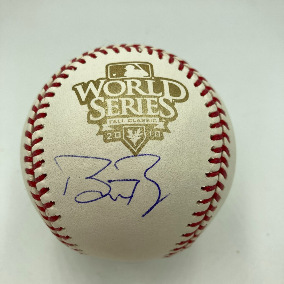 Buster Posey Signed 2010 World Series Baseball MLB Authenticated: Buster Posey Signed 2010 World Series Baseball MLB Authenticated This officially licensed 2010 World Series baseball is signed by Buster Posey, a key player in the San Francisco Giants' championship v