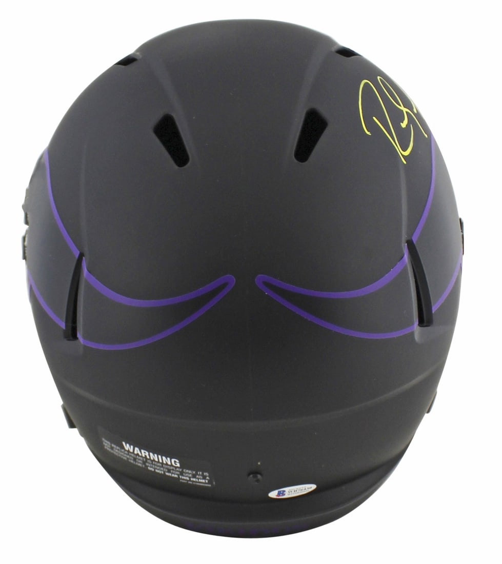 Randy Moss Signed Minnesota Vikings Eclipse Full Size Helmet BAS Authenticated - 2