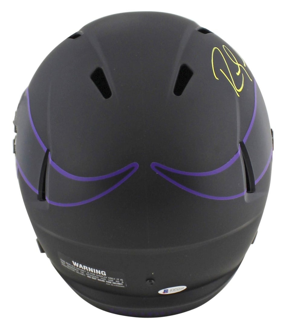 Randy Moss Signed Minnesota Vikings Eclipse Full Size Helmet BAS Authenticated - 4