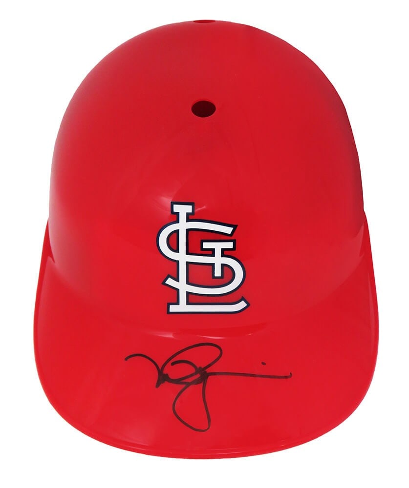 Mark McGwire Signed St Louis Cardinals Batting Helmet with COA: Mark McGwire Signed St Louis Cardinals Batting Helmet with COA Celebrate the legacy of baseball with this Mark McGwire signed St. Louis Cardinals replica souvenir batting helmet. This original helmet 