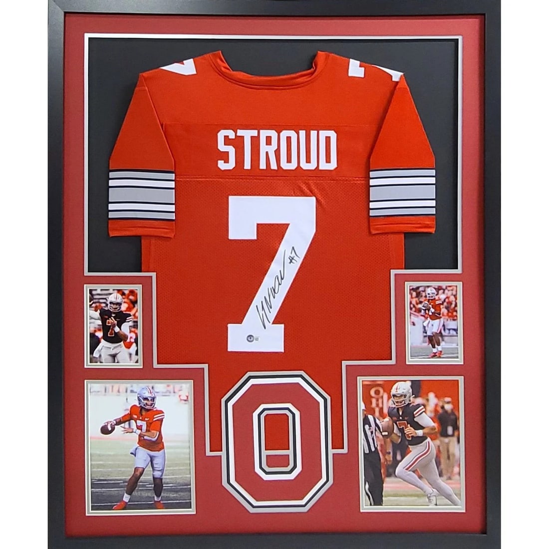 C.J. Stroud Signed Framed Jersey Ohio State Beckett Authenticated (1 of 2)