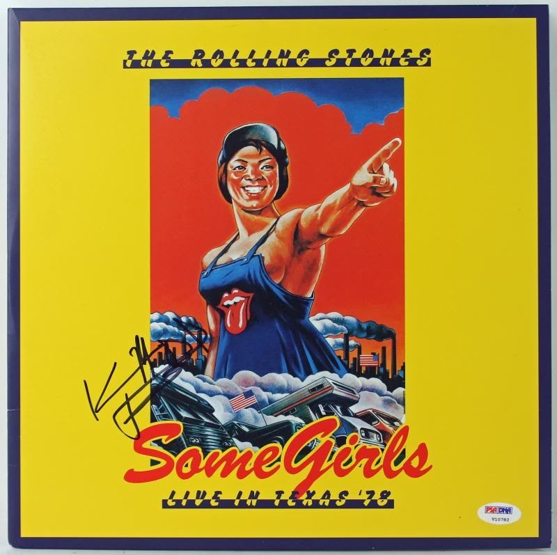 PSA DNA authenticated Rolling Stones Some Girls album cover signed by Keith Richards (1 of 4)