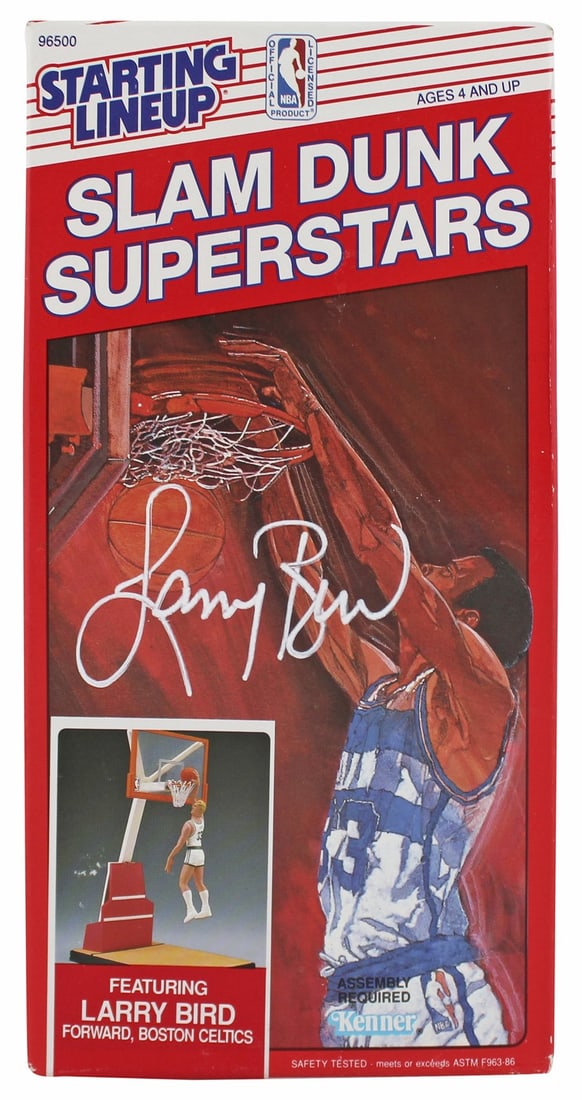 Larry Bird autographed 1989 Starting Lineup Slam Dunk figure Beckett witnessed (1 of 7)