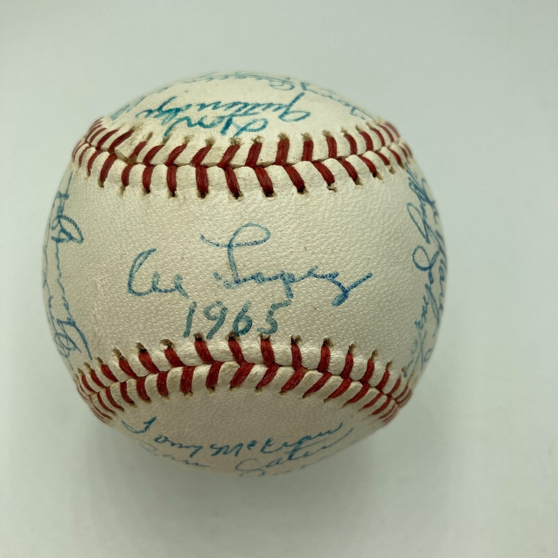 1965 Chicago White Sox Team Signed Baseball with JSA COA: 1965 Chicago White Sox Team Signed Baseball with JSA COA This official American League Joseph Cronin baseball is a remarkable piece of sports memorabilia, signed by 27 members of the 1965 Chicago Whit