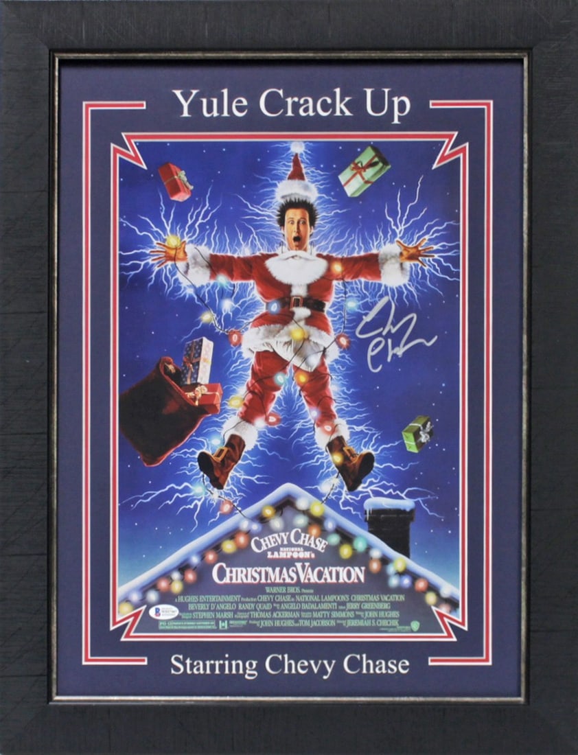 Chevy Chase Signed 12x18 Framed Photo BAS Witnessed National Lampoon's Christmas Vacation: Chevy Chase Signed 12x18 Framed Photo BAS Witnessed National Lampoon's Christmas Vacation This authentic 12x18 framed photograph features the signature of Chevy Chase, known for his role in National L