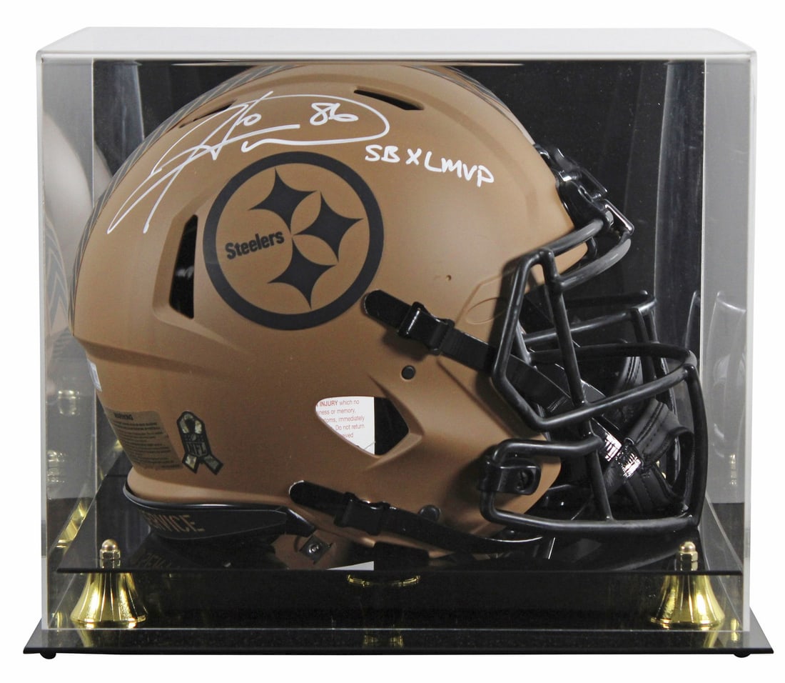 Hines Ward signed Steelers STS II Speed Proline helmet with case BAS (1 of 4)