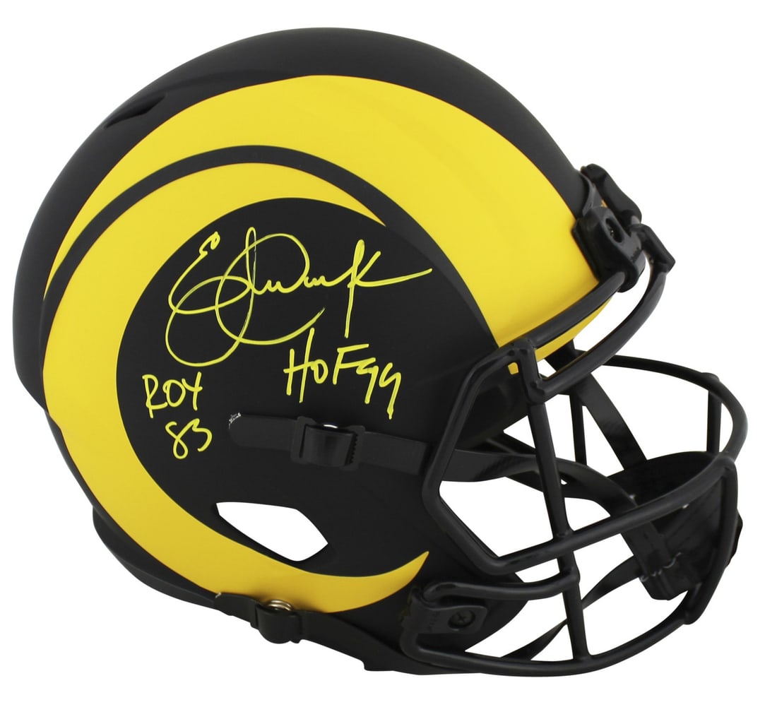Eric Dickerson Signed Rams Eclipse Speed Replica Helmet BAS Witness COA (1 of 5)