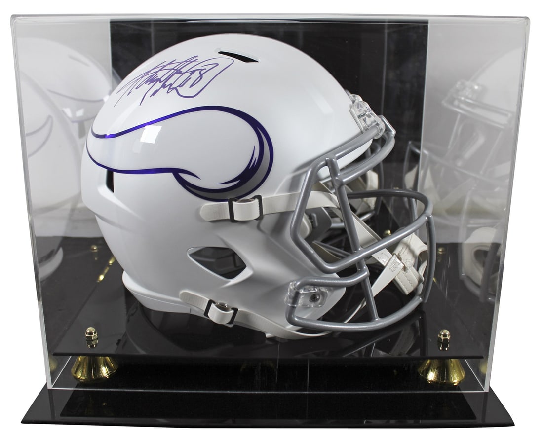 Adrian Peterson Autographed Minnesota Vikings 2024 Alternate Speed Helmet BAS Witnessed (1 of 4)