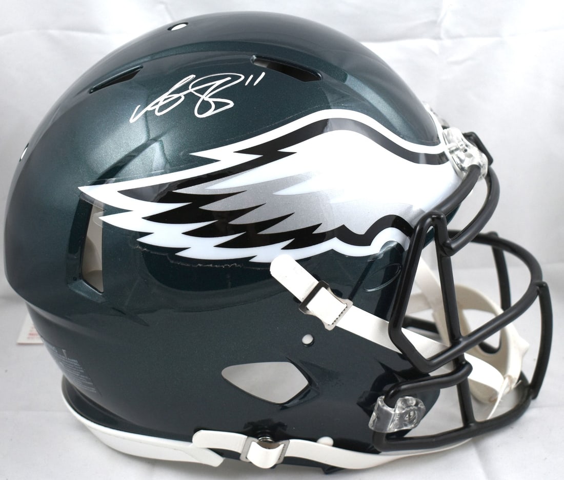Philadelphia Eagles Speed Authentic Helmet Signed by A.J. Brown with Beckett Hologram (1 of 5)