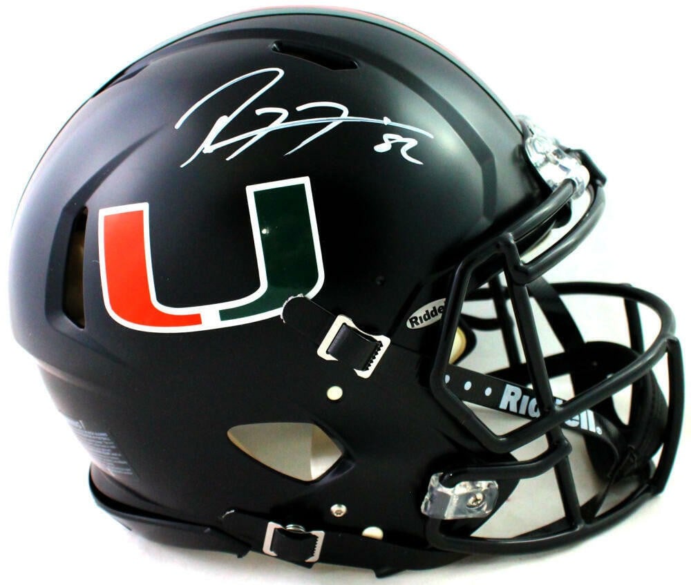 Authentic Full Size Black Night Helmet Signed by Ray Lewis Beckett (1 of 9)