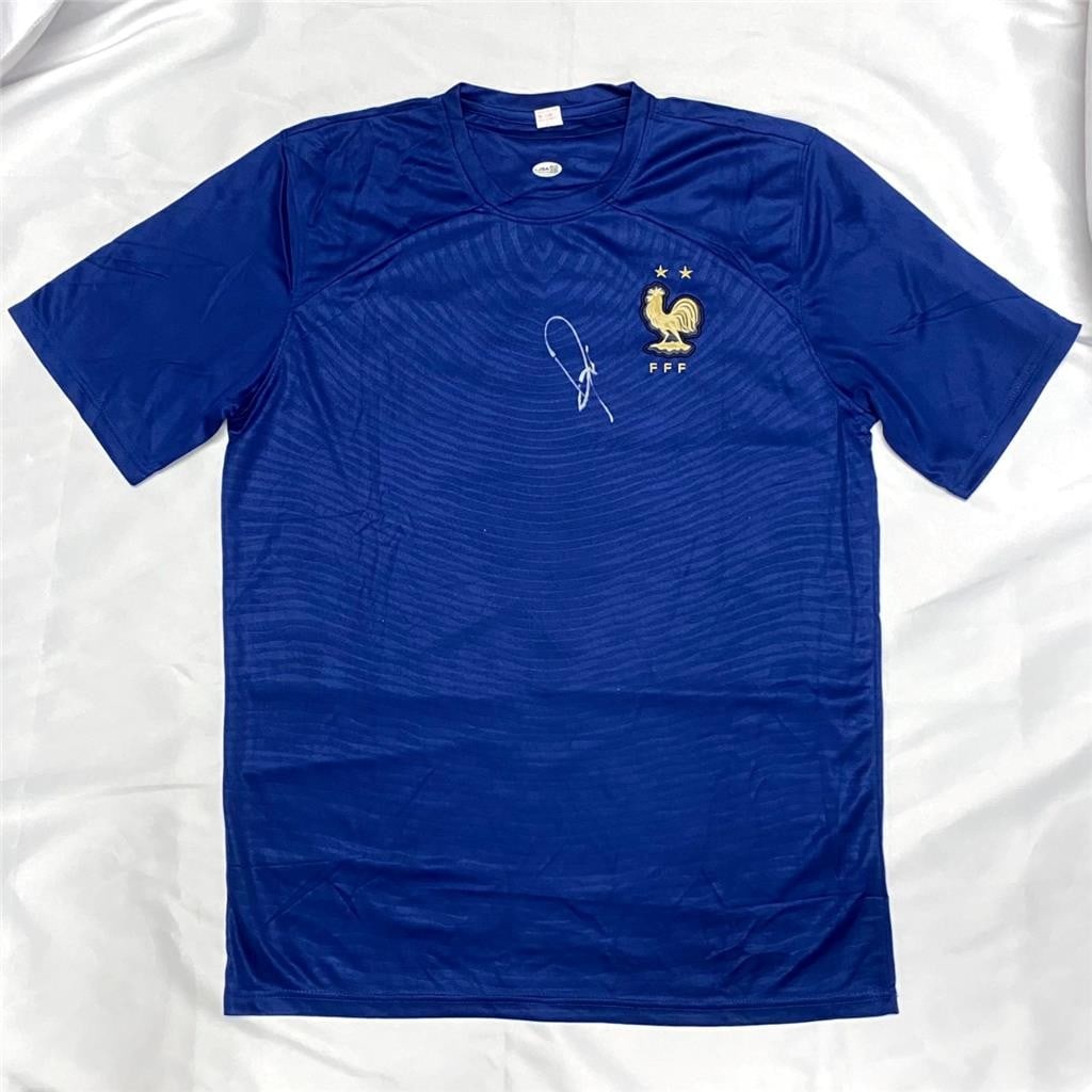 France soccer jersey signed by Paul Pogba JSA: France soccer jersey signed by Paul Pogba JSA This is an original France soccer jersey signed by Paul Pogba. The autograph has been authenticated by James Spence Authentication (JSA). The jersey is pr