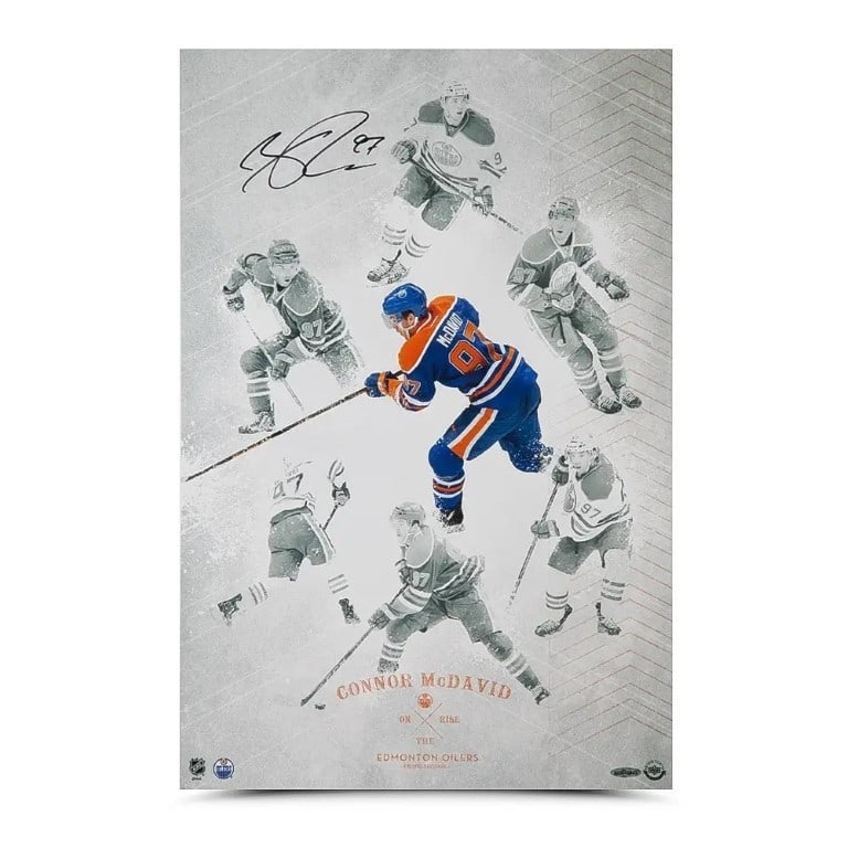 Connor McDavid Autographed 16x24 Photo Edmonton Oilers Upper Deck Authenticated (1 of 3)
