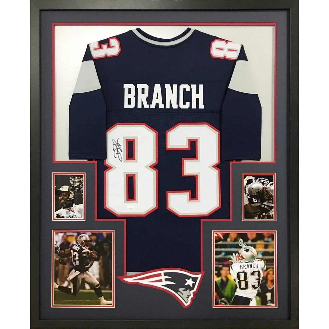 Deion Branch Signed Jersey Framed JSA Authenticated New England Patriots (1 of 3)