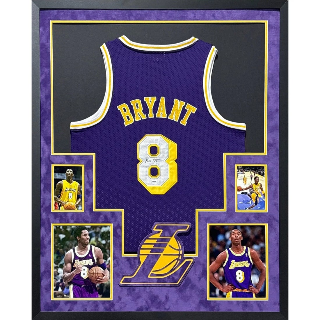 Framed LA Lakers Kobe Bryant Autographed Jersey with PSA/DNA Authentication (1 of 3)