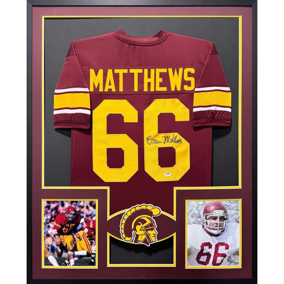 Framed USC Jersey Signed by Bruce Matthews with PSA DNA Authentication (1 of 2)