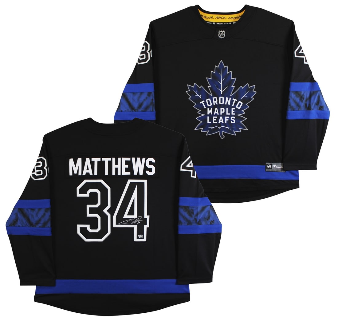 Fanatics authenticated Auston Matthews Toronto Maple Leafs signed black jersey (1 of 6)