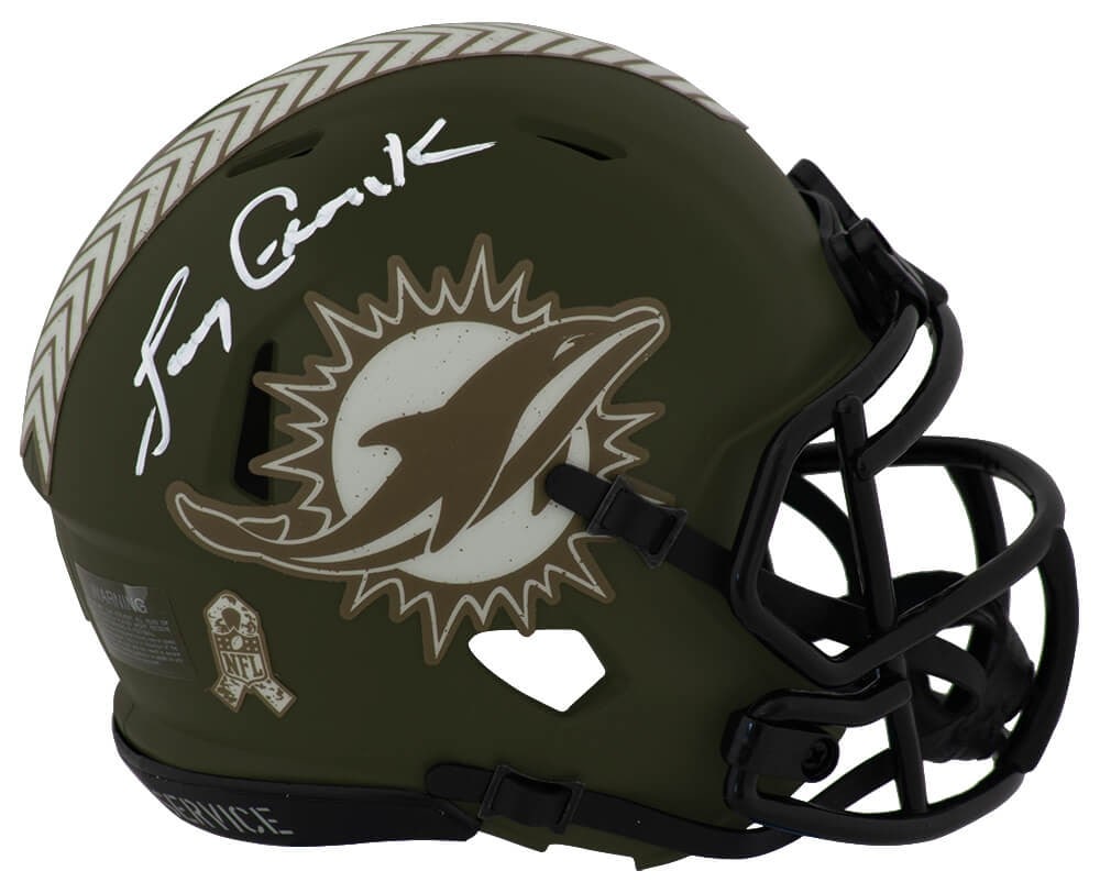 Larry Csonka Signed Miami Dolphins 2022 Salute Riddell Speed Mini Helmet COA: Larry Csonka Signed Miami Dolphins 2022 Salute Riddell Speed Mini Helmet COA This authentic 2022 Salute Riddell Speed mini helmet, signed by NFL legend Larry Csonka, is a must-have for any Miami Dolph