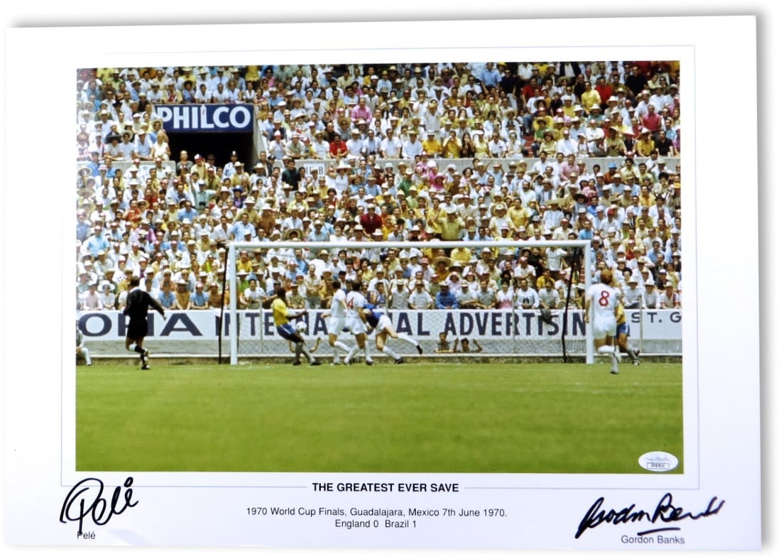 JSA Authenticated Pele Gordon Banks Signed Soccer Photo (1 of 4)