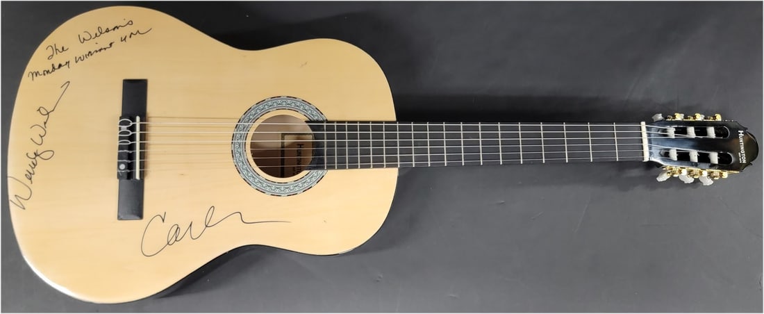 Beckett authenticated acoustic guitar signed by Wendy and Carnie Wilson (1 of 4)