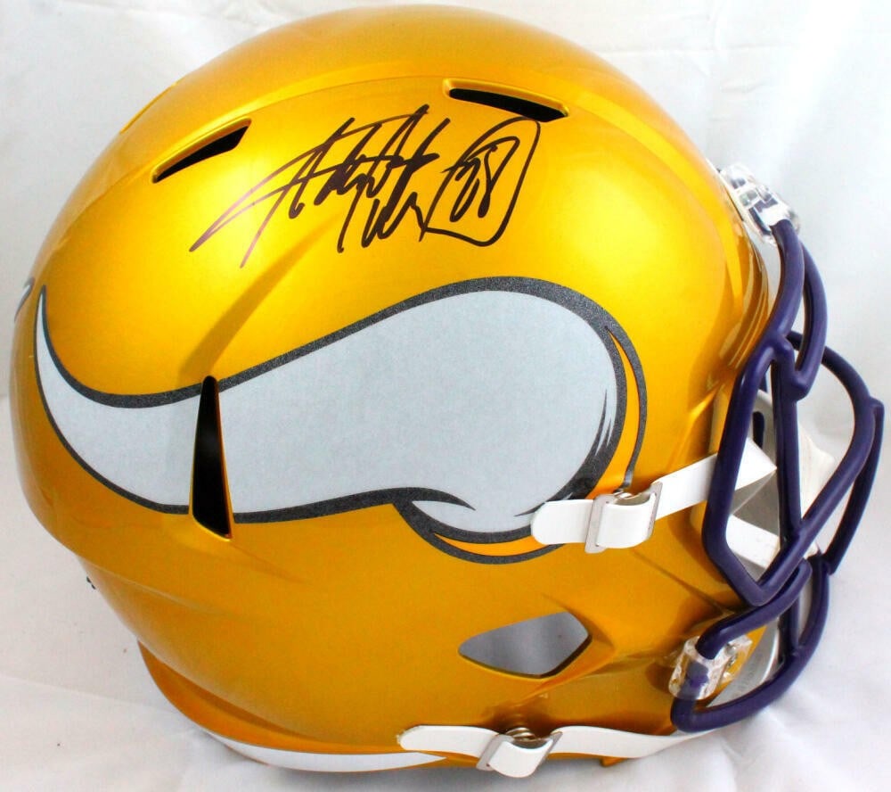 Adrian Peterson Signed Minnesota Vikings Full Size Flash Speed Helmet Beckett (1 of 9)