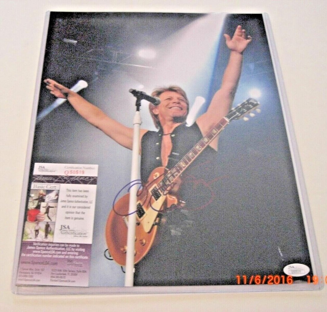 Jon Bon Jovi signed JSA COA 11x14 photograph (1 of 1)