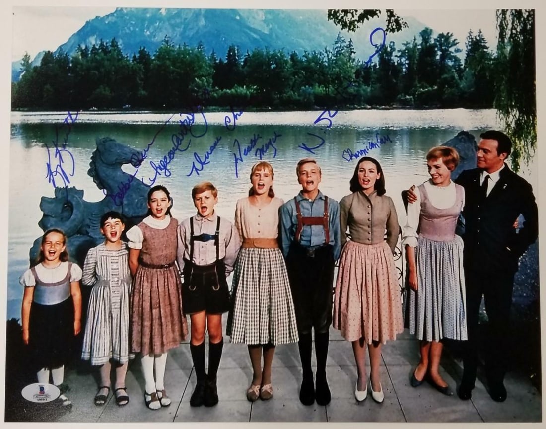 11x14 Sound of Music Cast Signed Photo Seven Autographs Beckett BAS COA (1 of 3)