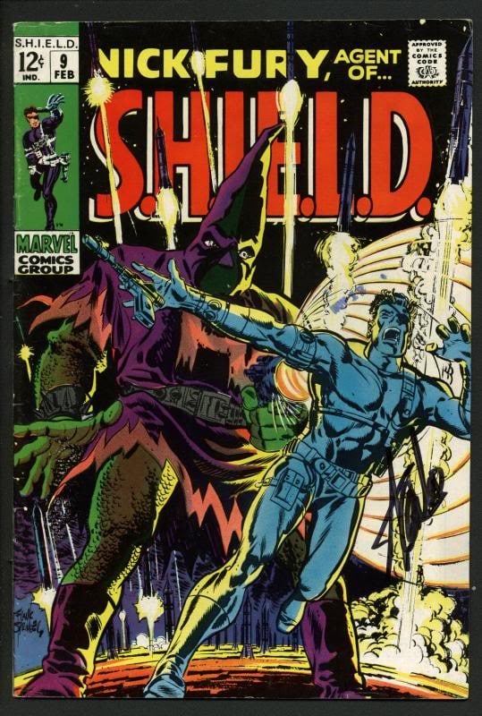 Nick Fury Agent of SHIELD 9 Comic Autographed by Stan Lee PSA Certified: Nick Fury Agent of SHIELD 9 Comic Autographed by Stan Lee PSA Certified This is a pre-owned Nick Fury Agent of Shield #9 comic book, featuring the Hate Monger storyline, signed by Stan Lee. The autogr