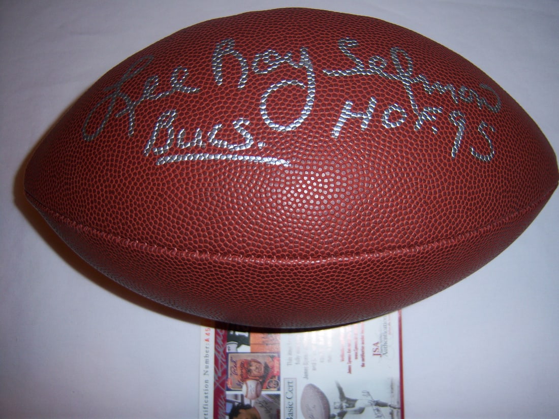Lee Roy Selmon Autographed Football with JSA COA Tampa Bay Buccaneers HOF 1995 (1 of 1)