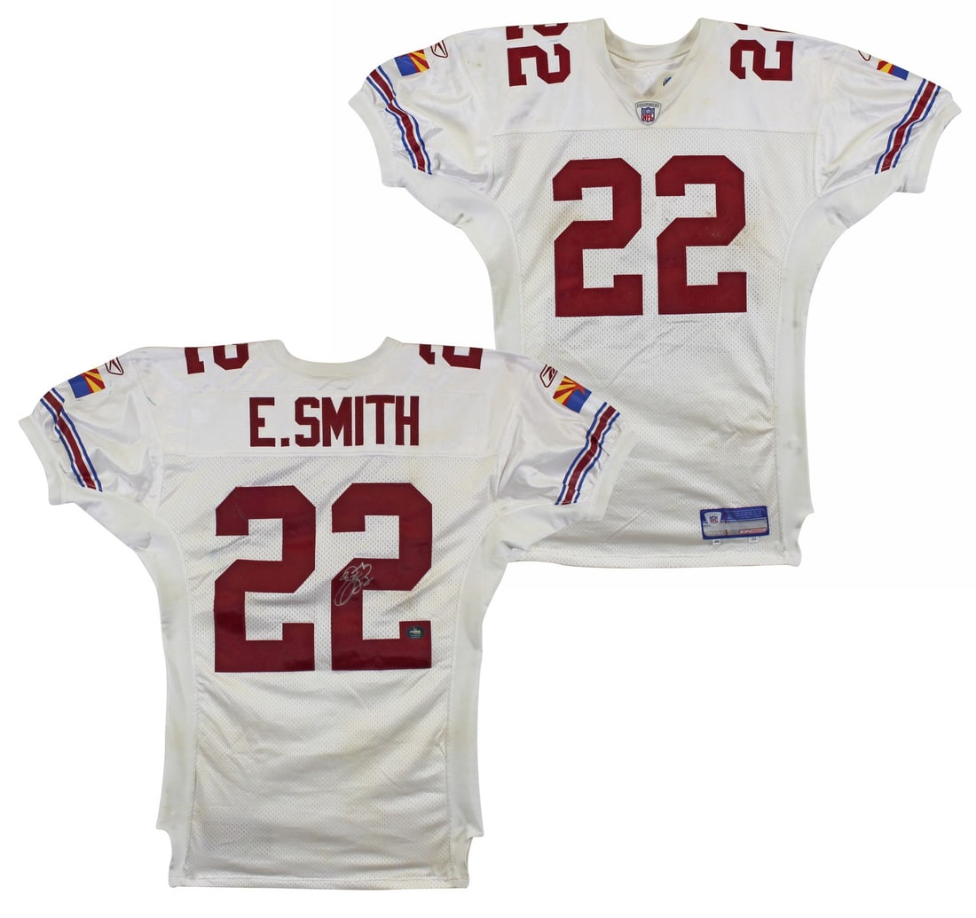 Emmitt Smith Signed Arizona Cardinals Game Worn Jersey 9/14/03 with Beckett Prova COA (1 of 11)
