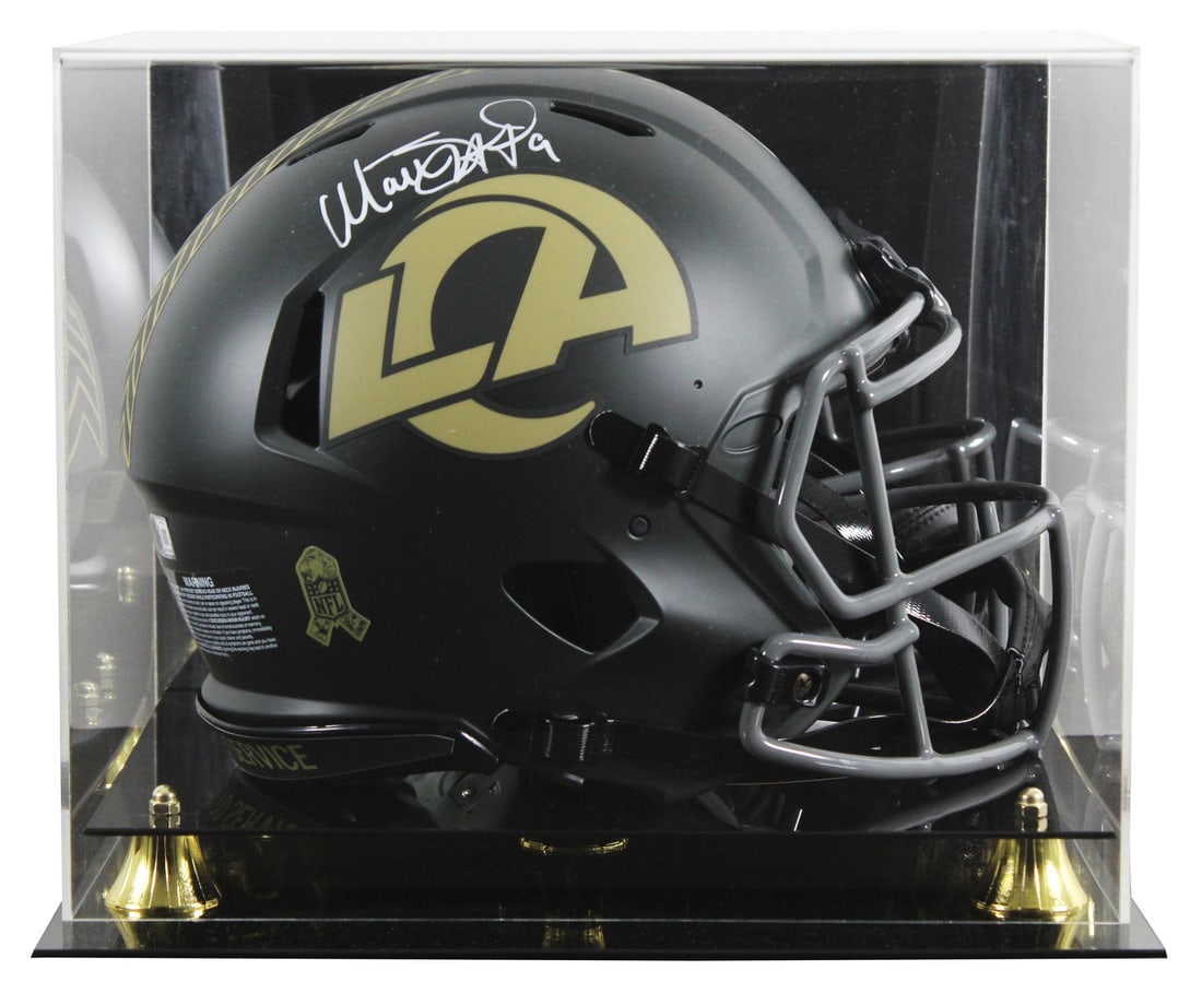 Matthew Stafford autographed Rams STS IV Speed Proline helmet with display case BAS (1 of 4)