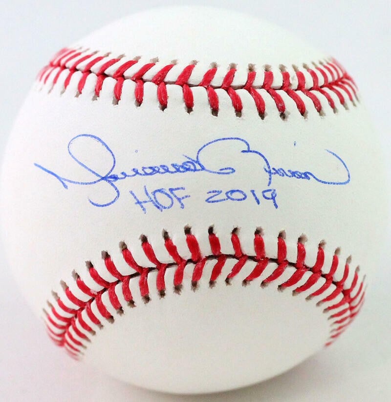 Rawlings OML Baseball Signed by Mariano Rivera HOF 2019 JSA: Rawlings OML Baseball Signed by Mariano Rivera HOF 2019 JSA This Rawlings OML baseball is autographed by Mariano Rivera and references his HOF 2019 recognition. It is an original item associated with 