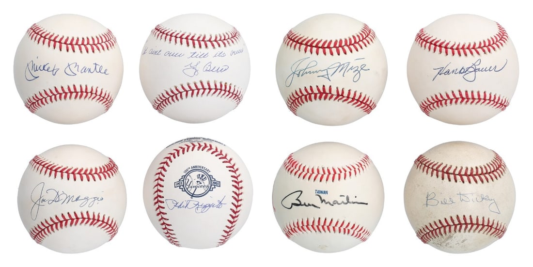 1951 New York Yankees Team Signed Baseball Collection 35 Balls JSA COA (1 of 18)