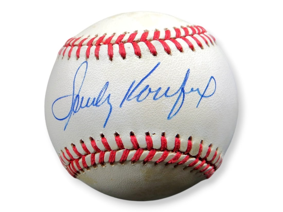 Sandy Koufax Autographed NL Baseball Dodgers Legend JSA Certified: Sandy Koufax Autographed NL Baseball Dodgers Legend JSA Certified This is an original, pre-owned NL baseball signed by the legendary Sandy Koufax, a Hall of Fame pitcher for the Los Angeles Dodgers. T